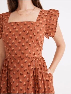 Madewell | Dresses | Madewell Ruffle Sleeve Maxi Dress In Classic Corsage  Cream Floral Size 2 | Poshmark